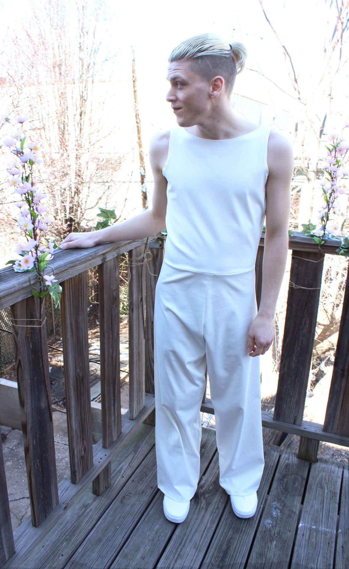 button back jumpsuit