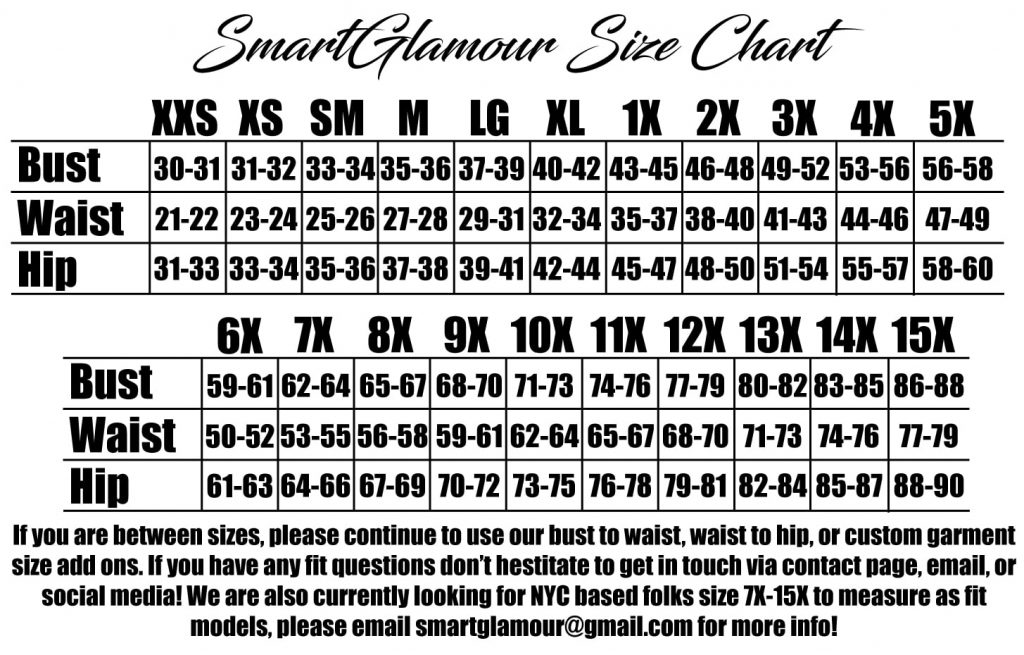 Garment Size Chart