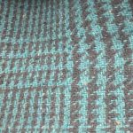 Teal and Black Houndstooth Wool