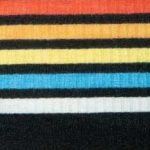 Black Multi Color Stripe Rib Knit