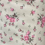 Cream Pink Ditsy Floral Twill