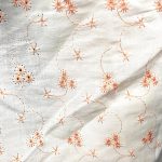 Light Coral Embroidered Cotton